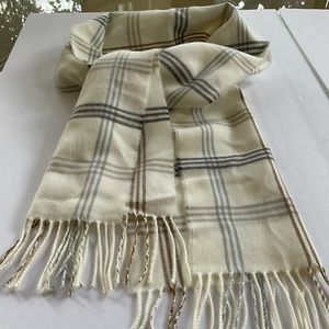 Cashmere Scarf, beautiful light colors. Never used in excellent condition.